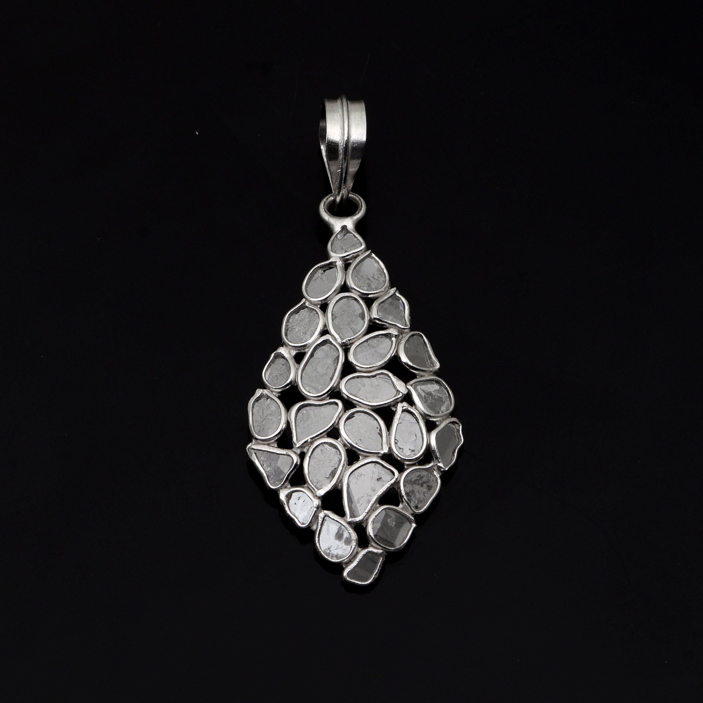2 CTW Diamond Polki Statement Pendant