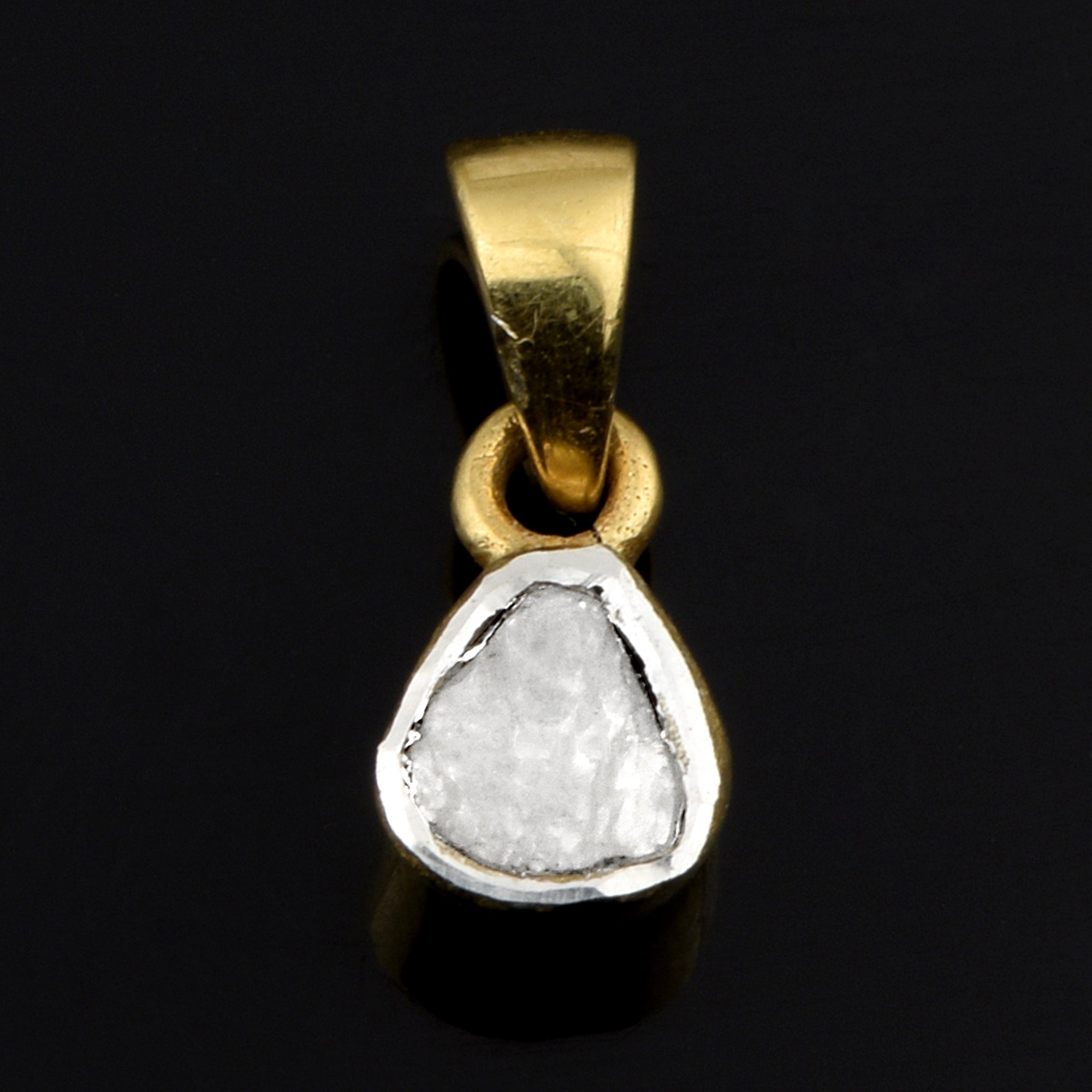 0.35 CTW Diamond Polki Solitaire Pendant
