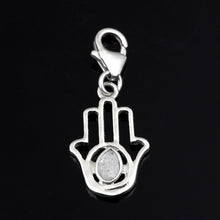 Load image into Gallery viewer, 0.15 CTW Diamond Polki Hamsa Charm Pendant