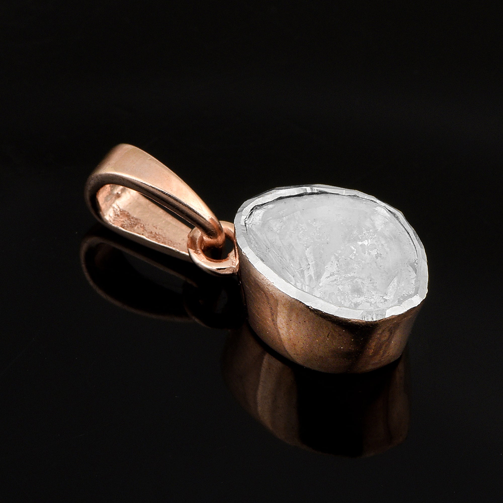 0.60 CTW Diamond Polki Solitaire Pendant