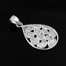Load image into Gallery viewer, 0.35 CTW Diamond Polki Tear Drop Pendant