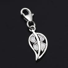 Load image into Gallery viewer, 0.10 CTW Diamond Polki Leaf Charm Pendant