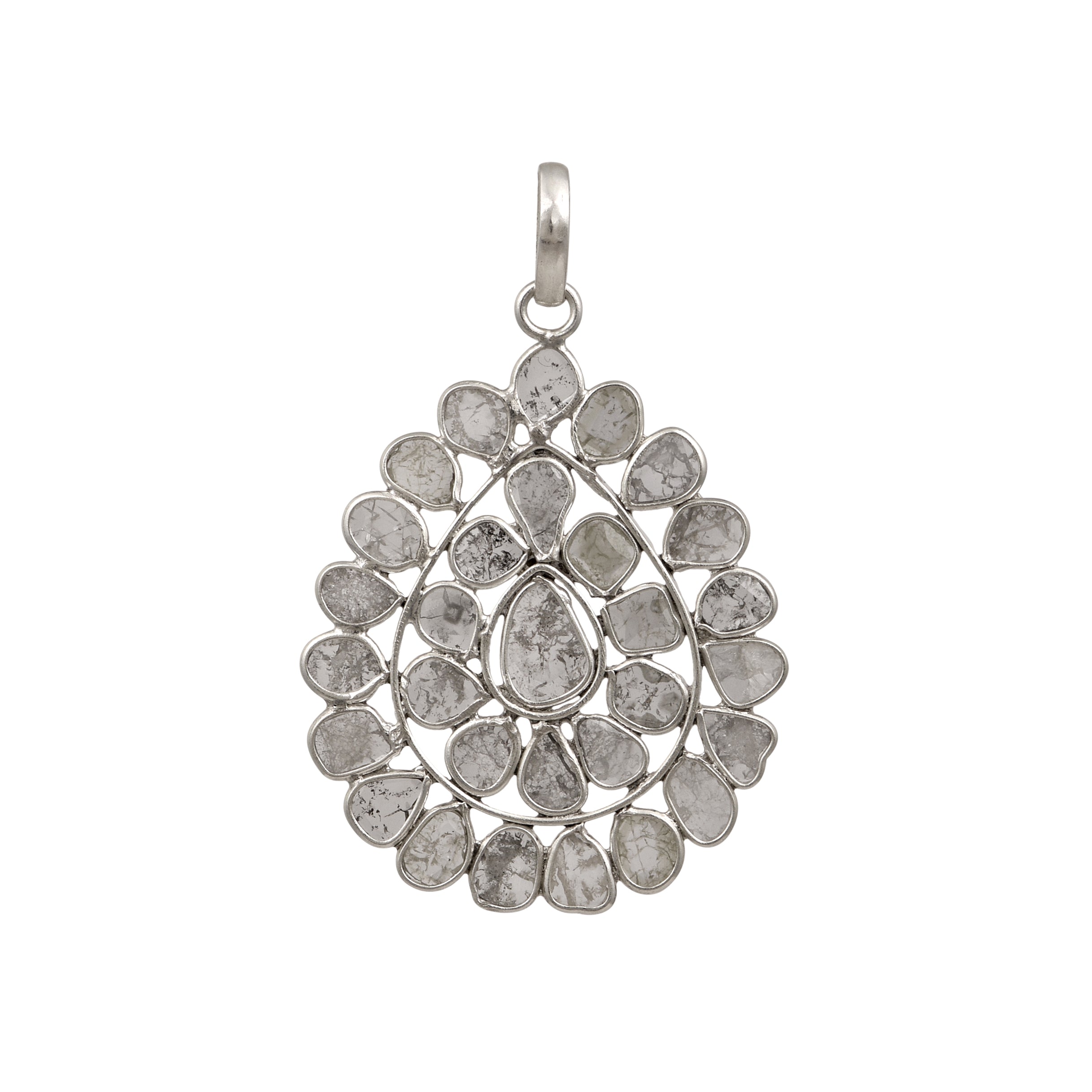 1.80 CTW Diamond Polki Pendant