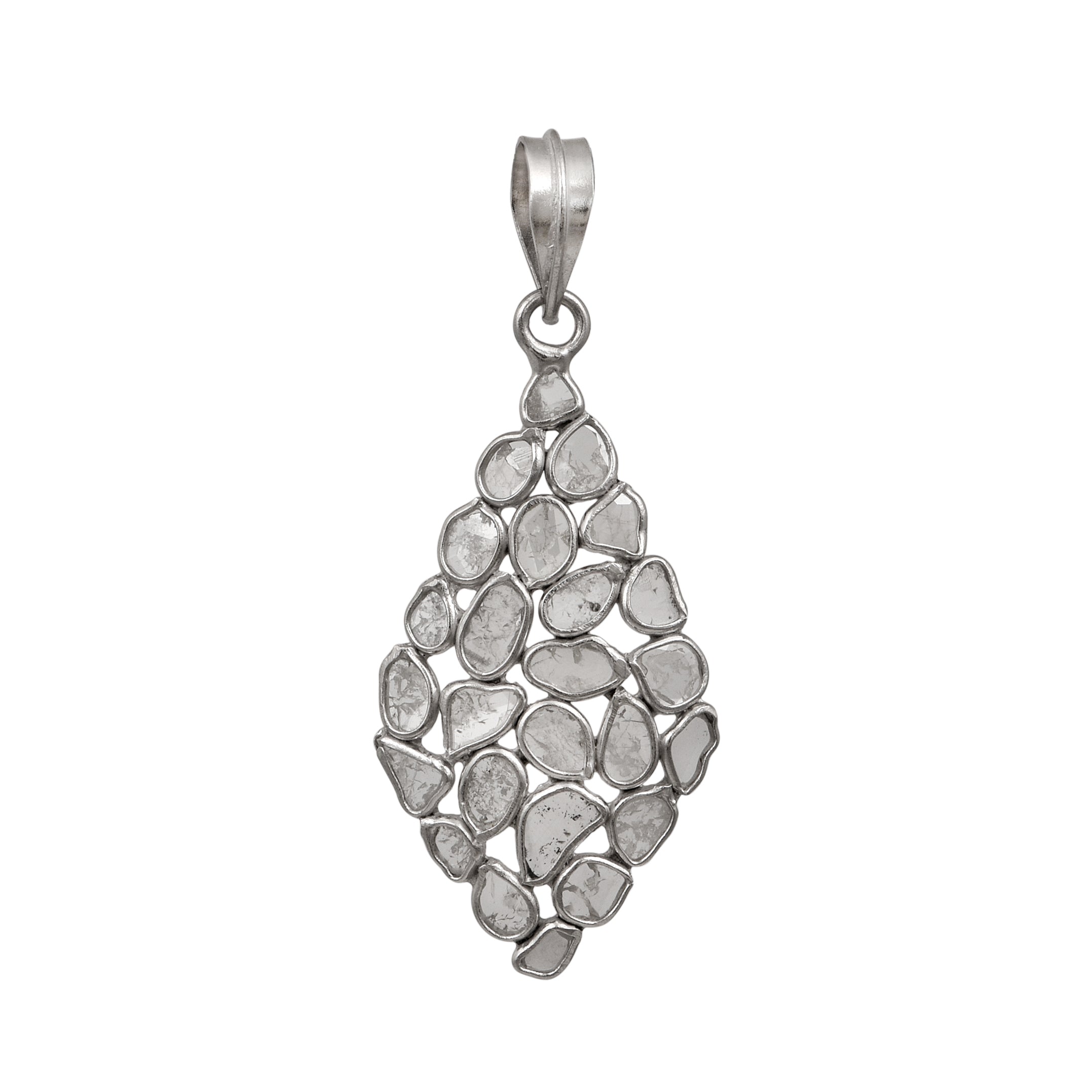2 CTW Diamond Polki Statement Pendant