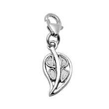 Load image into Gallery viewer, 0.10 CTW Diamond Polki Leaf Charm Pendant
