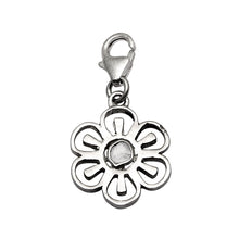 Load image into Gallery viewer, 0.10 CTW Diamond Polki Floral Charm Pendant
