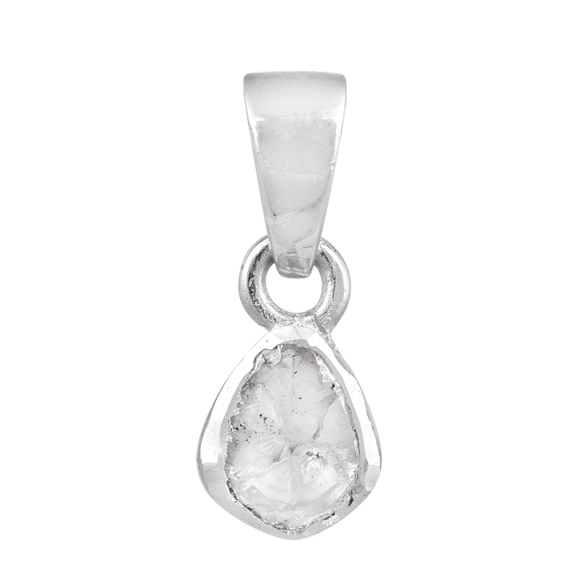 0.35 CTW Diamond Polki Solitaire Pendant