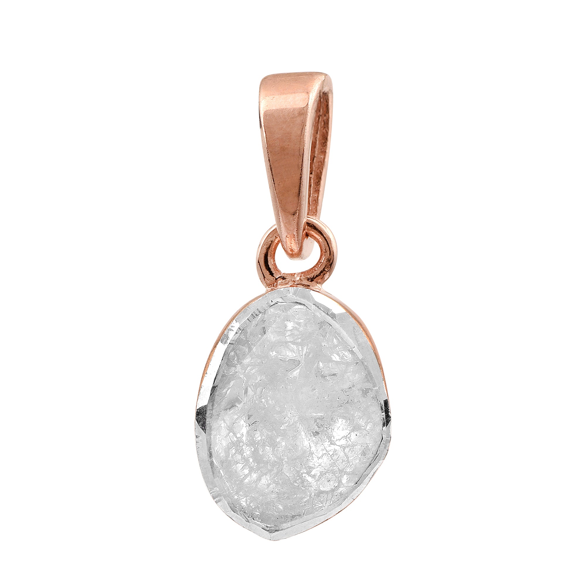 0.60 CTW Diamond Polki Solitaire Pendant
