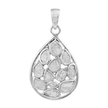 Load image into Gallery viewer, 0.35 CTW Diamond Polki Tear Drop Pendant