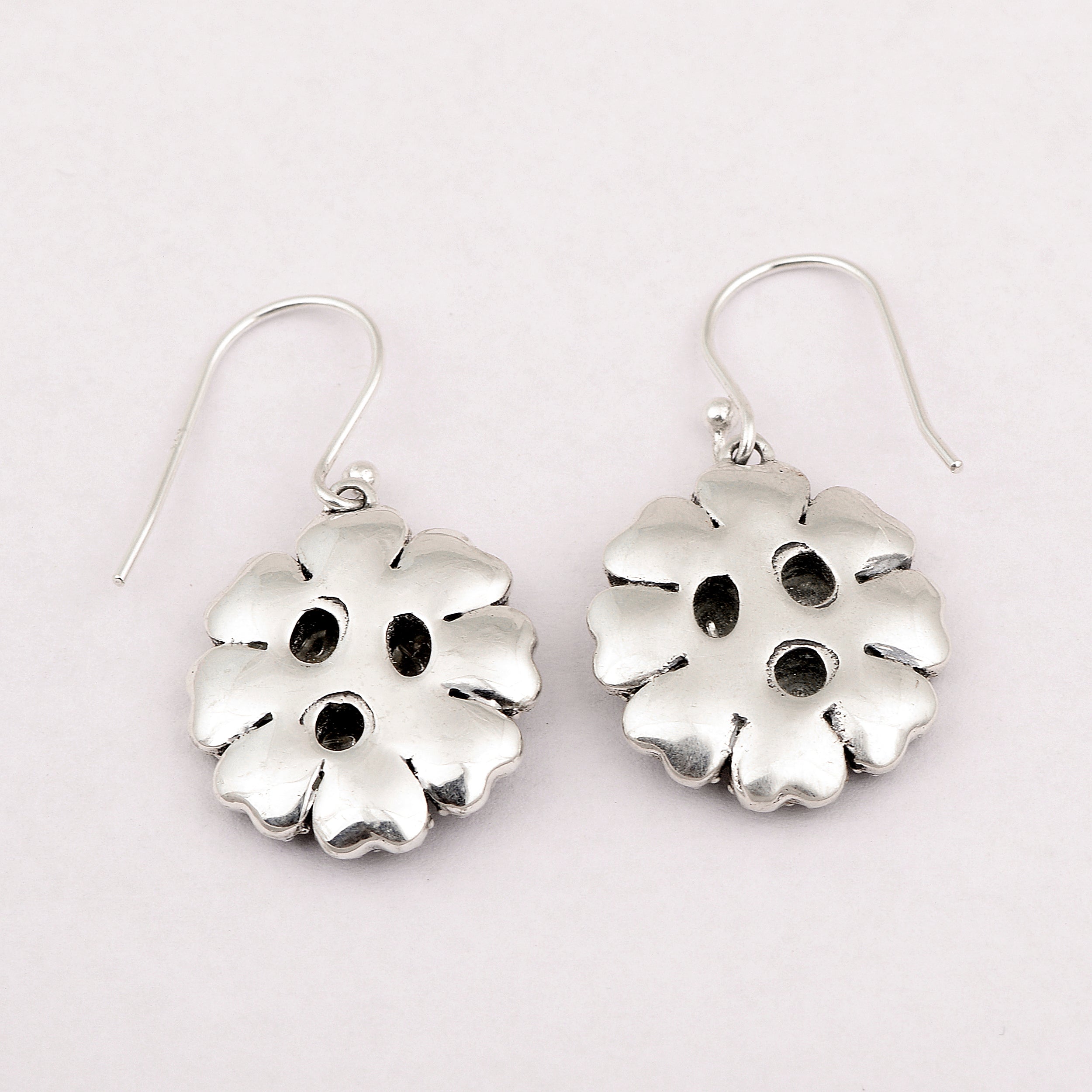 1.00 CTW Diamond Polki Flower Inspired Pendant Set