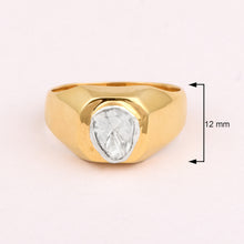 Load image into Gallery viewer, 0.50 CTW Natural Diamond Polki Men Solitaire Ring 925 Sterling Silver
