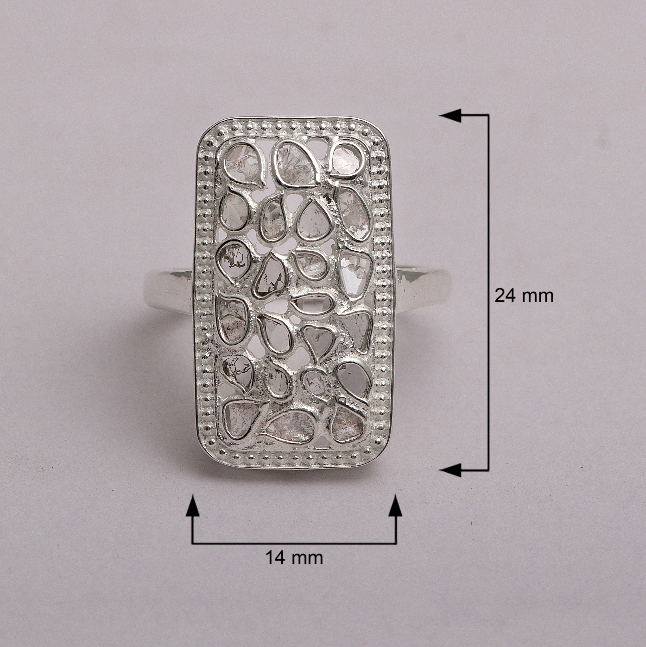 1.10 CTW Diamond Polki Ring