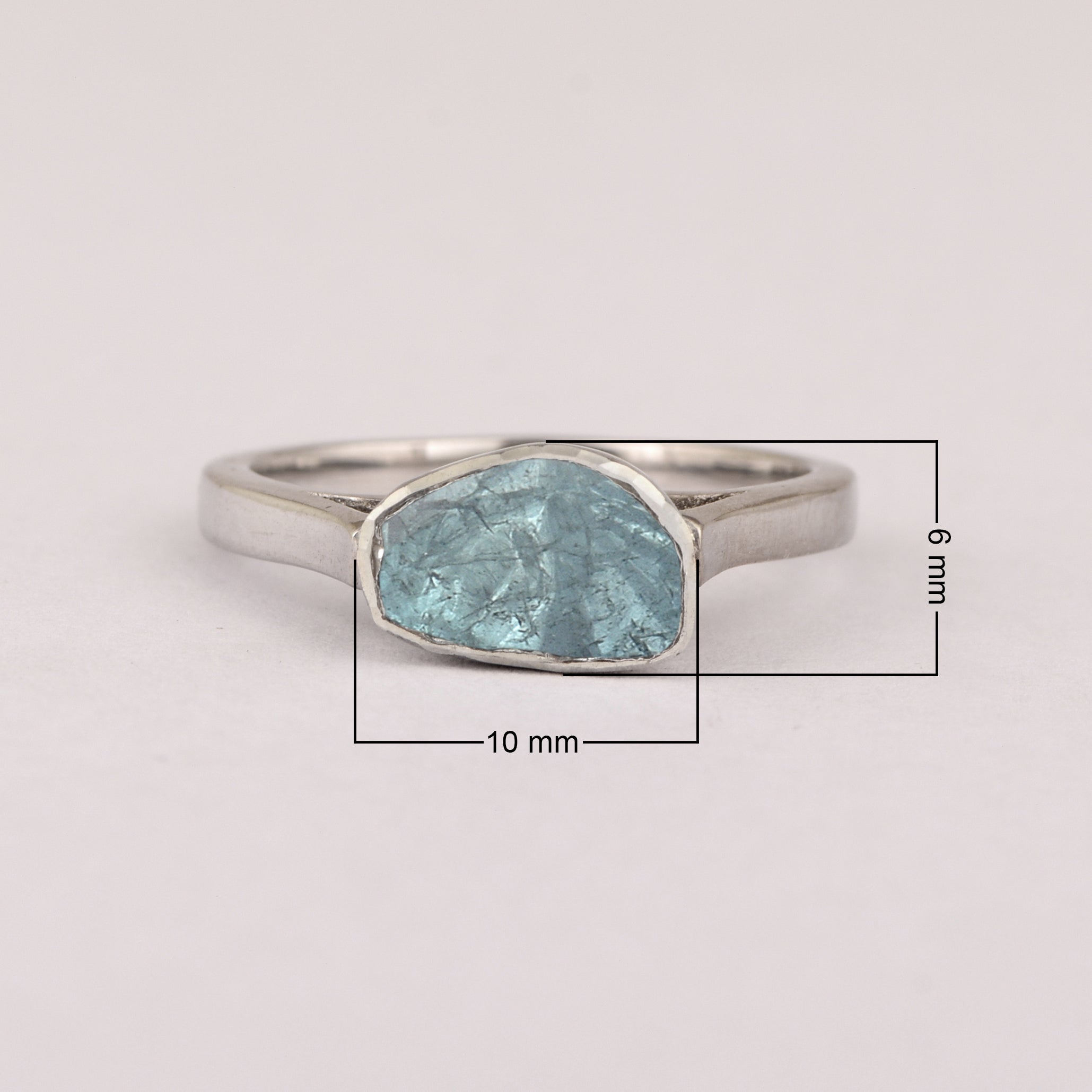 0.50 CTW Natural Blue Diamond Polki Solitaire Handmade Women Ring