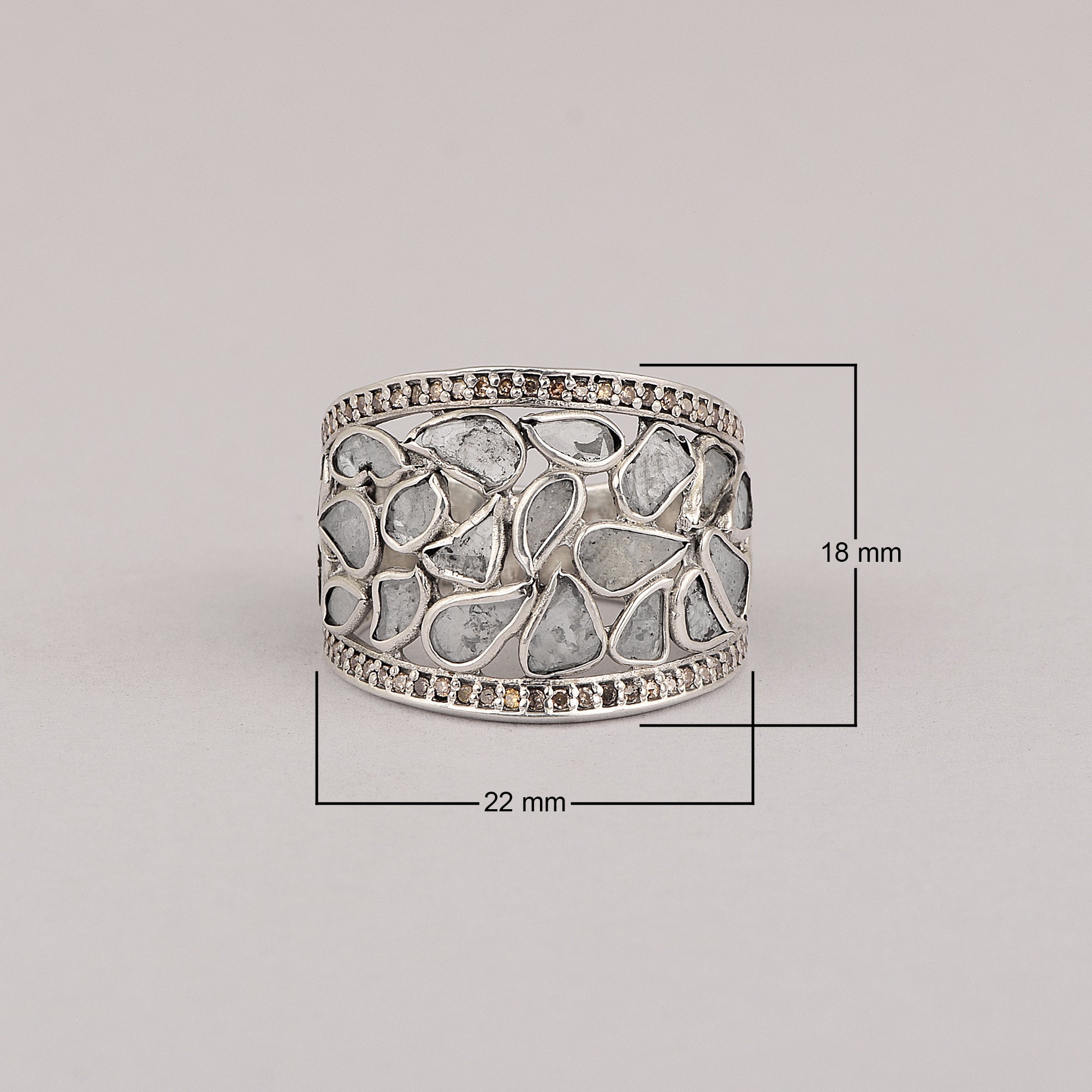 2.00 CTW Diamond Polki Handcrafted Vintage-Style Women Ring