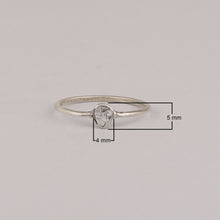 Load image into Gallery viewer, Tiny 0.10 CTW Natural Slice Polki Diamond Handmade Ring 925 Sterling Silver White Gold Plated