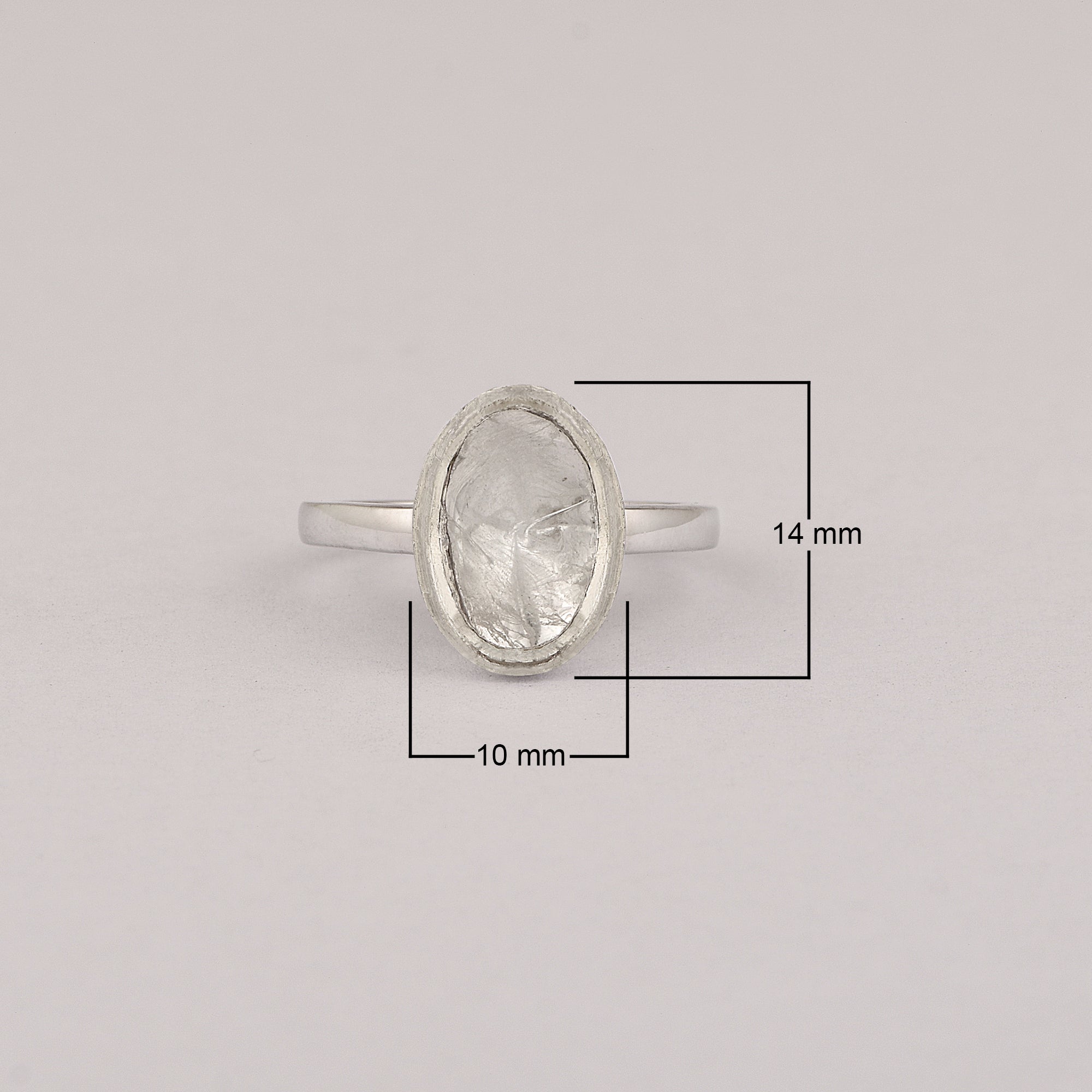 0.75 CTW Natural Slice Polki Diamond Handmade Solitaire Premium Ring