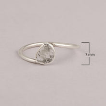 Load image into Gallery viewer, 0.25 CTW Natural Slice Diamond Polki Tiny Ring 925 Sterling Silver