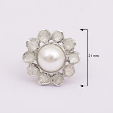 Load image into Gallery viewer, 1.80 CTW Diamond Polki Pearl Ring
