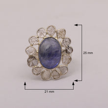 Load image into Gallery viewer, 2.50 CTW Diamond Polki Tanzanite Ring
