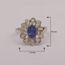 Load image into Gallery viewer, 2 CTW Diamond Polki Tanzanite Ring