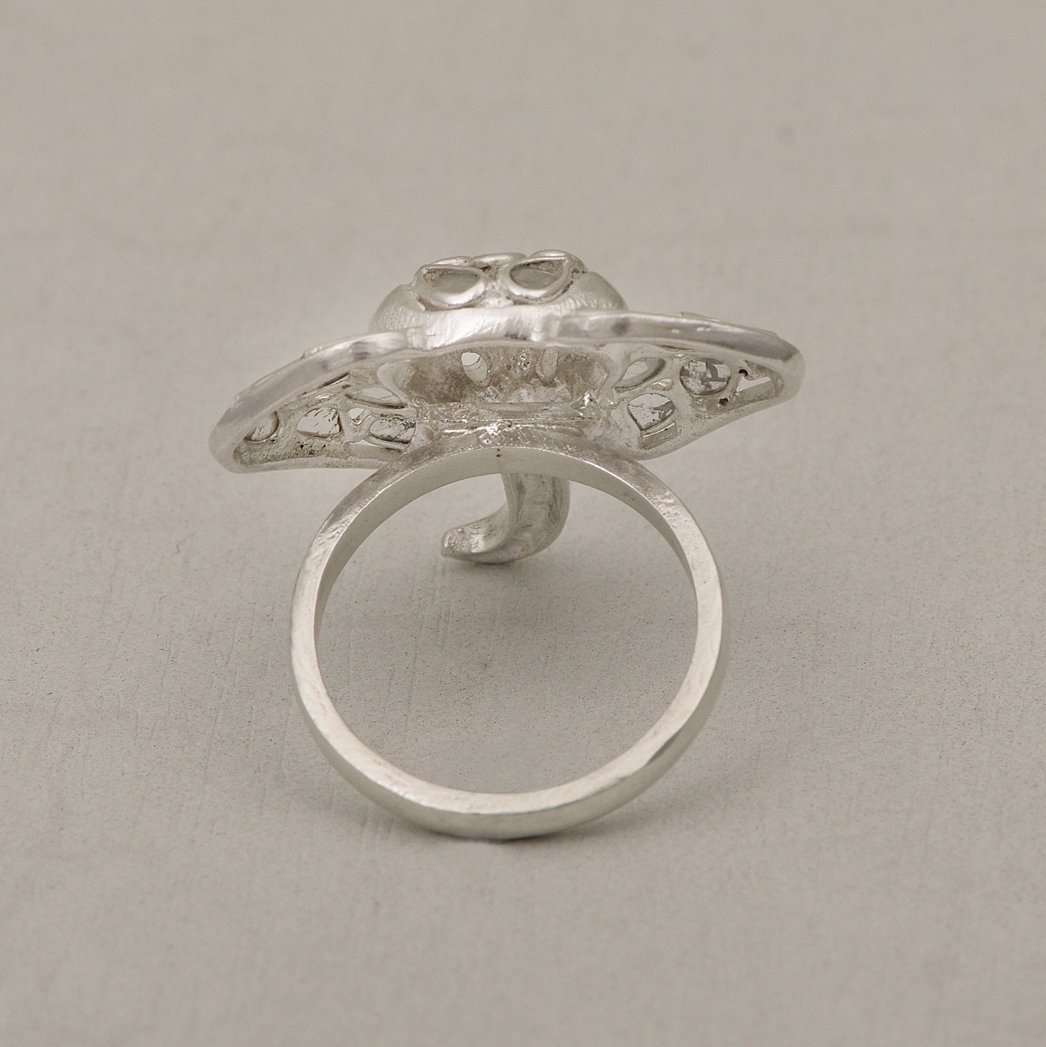 1.50 CTW Diamond Polki Elephant Ring