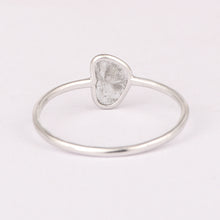 Load image into Gallery viewer, Diamond Polki Minimalist Sterling Silver Ring