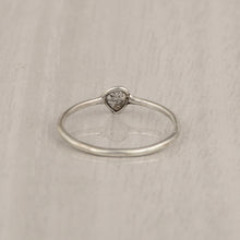 Load image into Gallery viewer, Tiny 0.10 CTW Natural Slice Polki Diamond Handmade Ring 925 Sterling Silver White Gold Plated