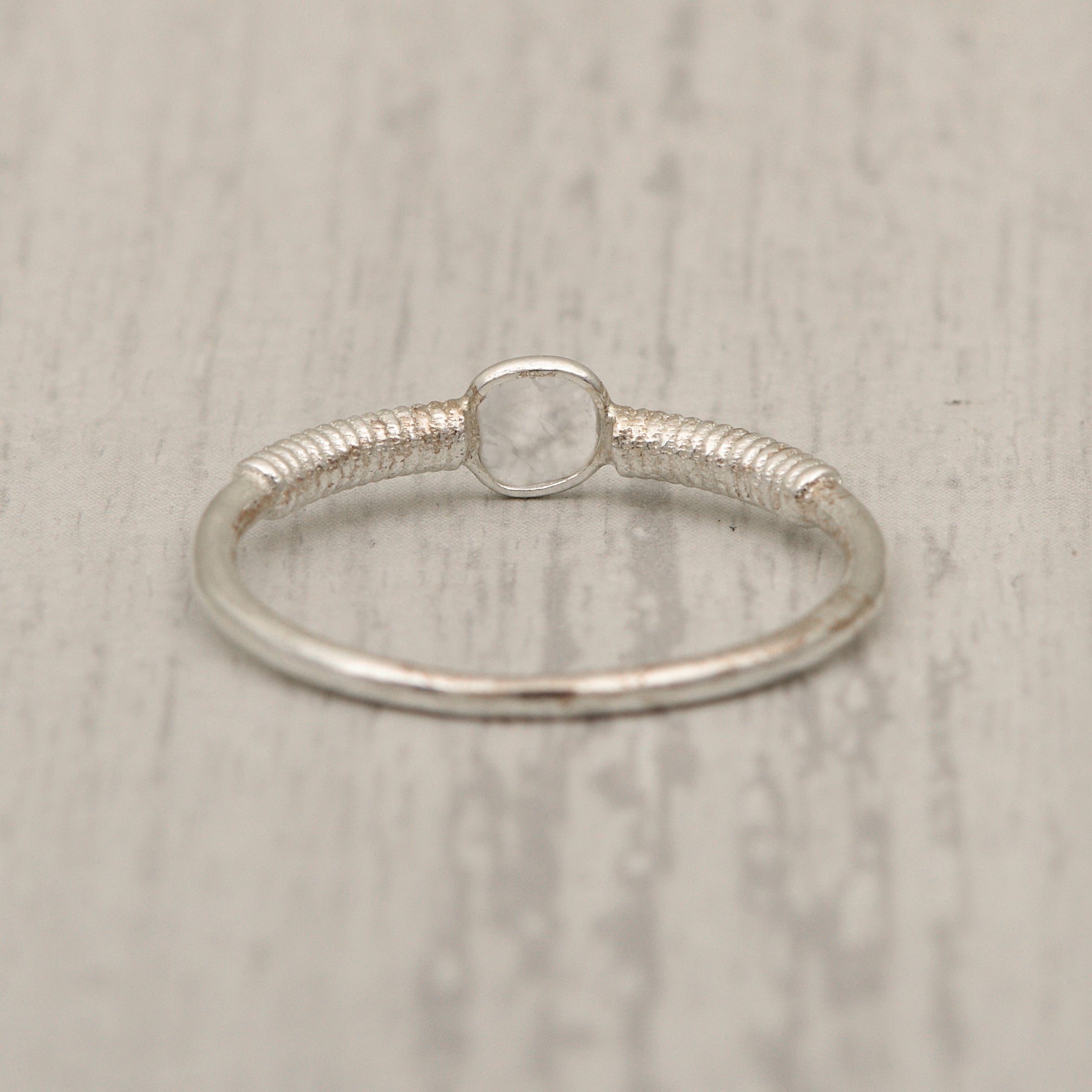 0.20 CTW Diamond Polki Tiny Stackable Ring