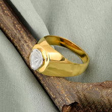 Load image into Gallery viewer, 0.50 CTW Natural Diamond Polki Men Solitaire Ring 925 Sterling Silver