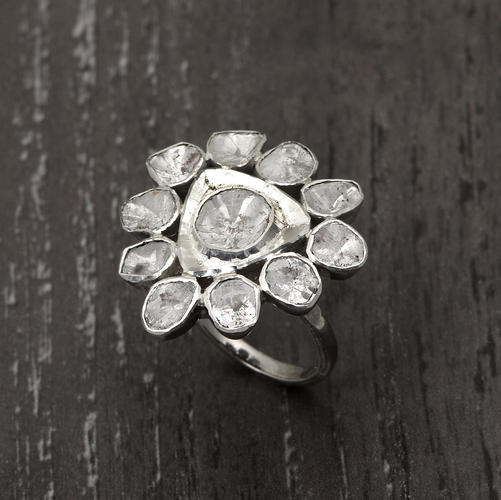 1.80 CTW Diamond Polki Solitaire Ring