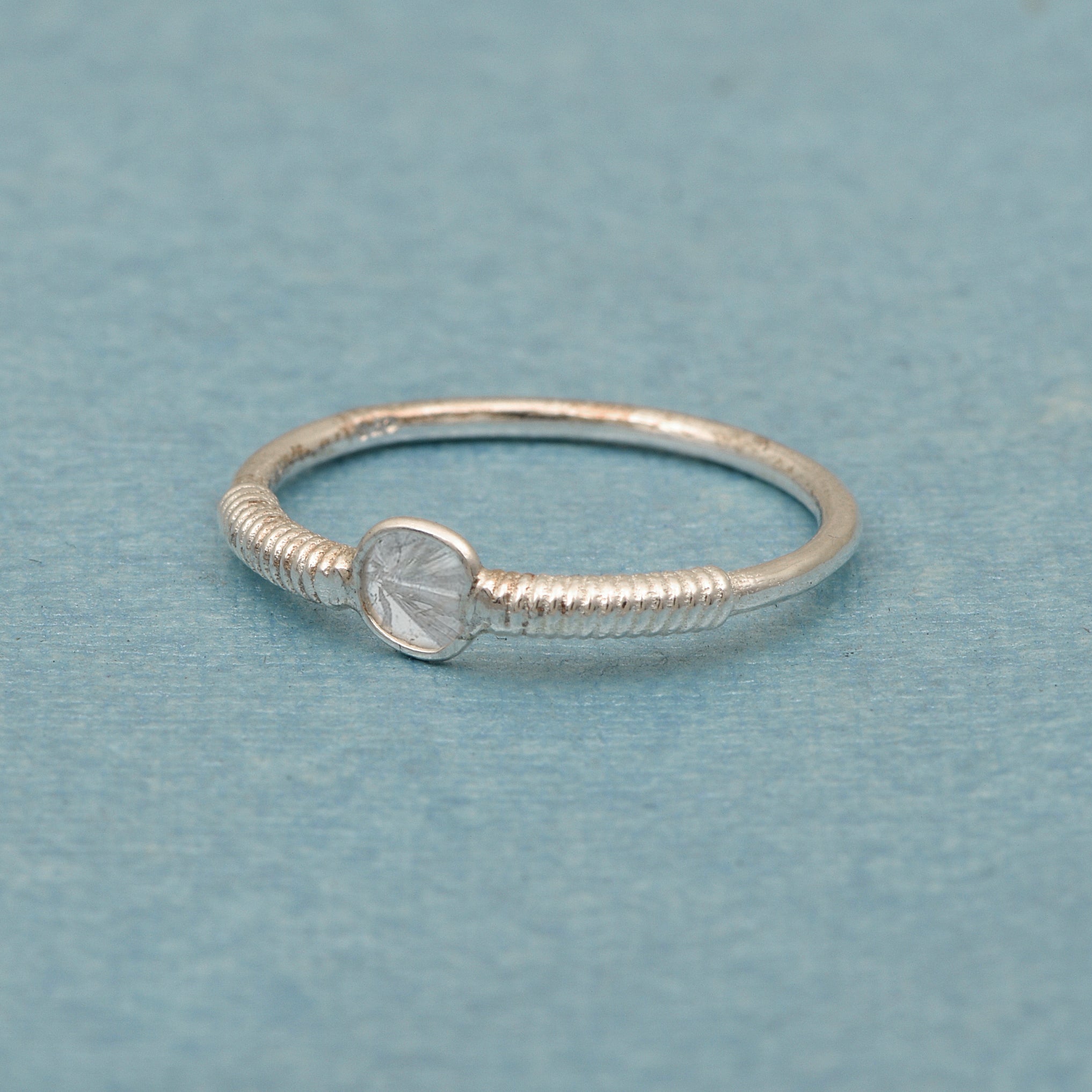 0.20 CTW Diamond Polki Tiny Stackable Ring