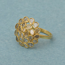 Load image into Gallery viewer, 2 CTW Diamond Polki Cluster Ring