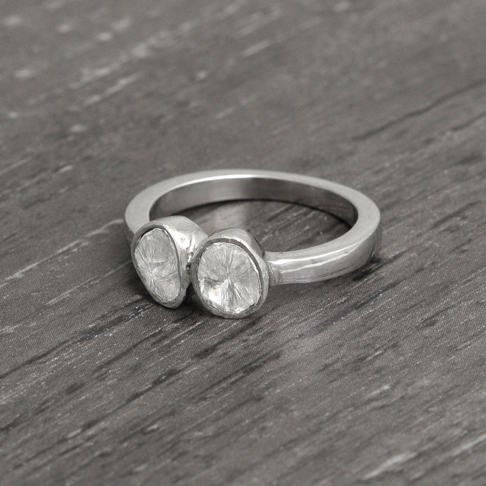 0.55 CTW Diamond Polki Solitaire Ring