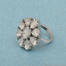 Load image into Gallery viewer, 2.50 CTW Diamond Polki Emerald Ring