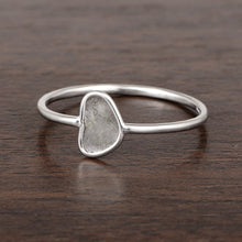 Load image into Gallery viewer, Diamond Polki Minimalist Sterling Silver Ring