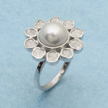 Load image into Gallery viewer, 1.80 CTW Diamond Polki Pearl Ring
