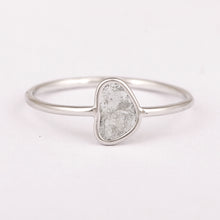 Load image into Gallery viewer, Diamond Polki Minimalist Sterling Silver Ring