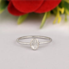 Load image into Gallery viewer, Tiny 0.15 CTW Natural Slice Polki Diamond Handmade Ring 925 Sterling Silver
