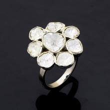 Load image into Gallery viewer, 2 CTW Diamond Polki Floral Ring