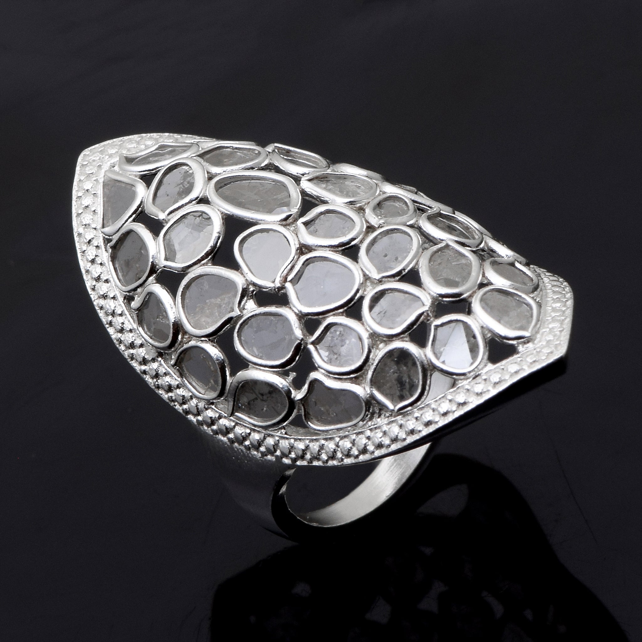 1.80 CTW Diamond Polki Ring