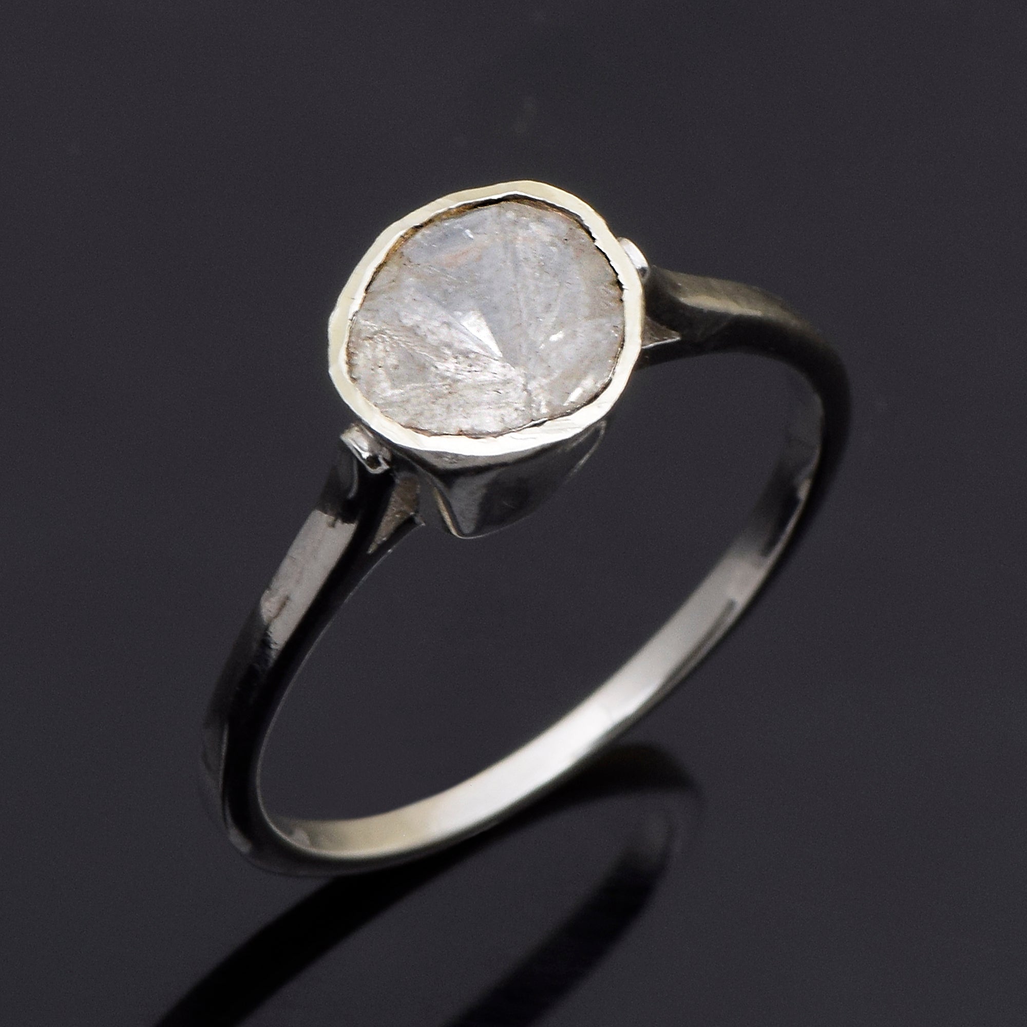 0.50 CTW Diamond Polki Minimal Ring