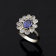 Load image into Gallery viewer, 2 CTW Diamond Polki Tanzanite Ring