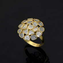 Load image into Gallery viewer, 3 CTW Diamond Polki Cluster Ring
