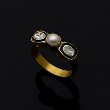 Load image into Gallery viewer, 0.50 CTW Diamond Polki Pearl Ring