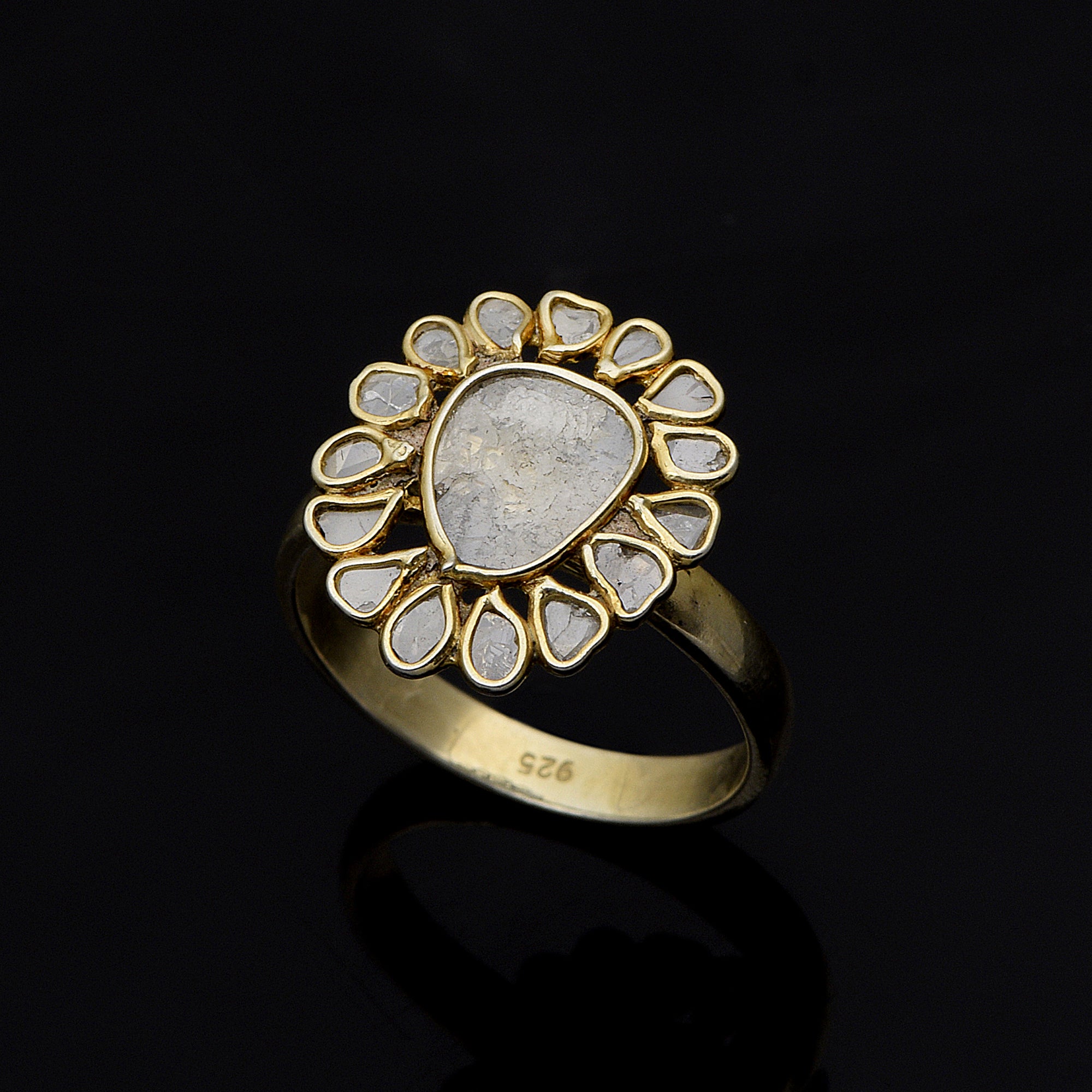 2.50 CTW Diamond Polki Ring