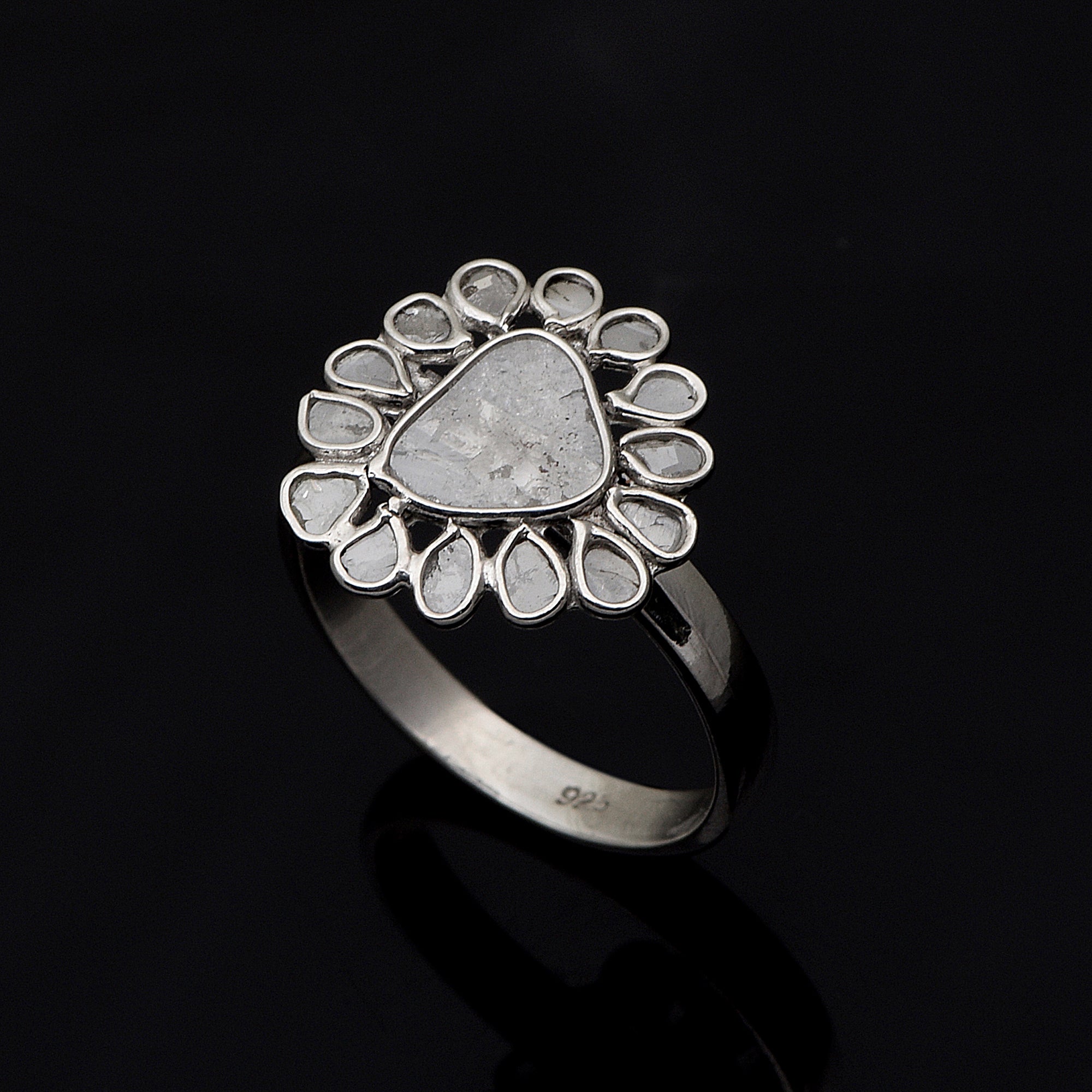 2.50 CTW Diamond Polki Ring
