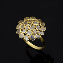 Load image into Gallery viewer, 2 CTW Diamond Polki Cluster Ring
