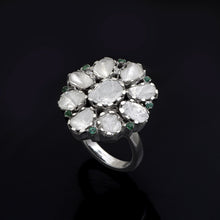 Load image into Gallery viewer, 2.50 CTW Diamond Polki Emerald Ring