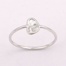 Load image into Gallery viewer, Diamond Polki Minimalist Sterling Silver Ring