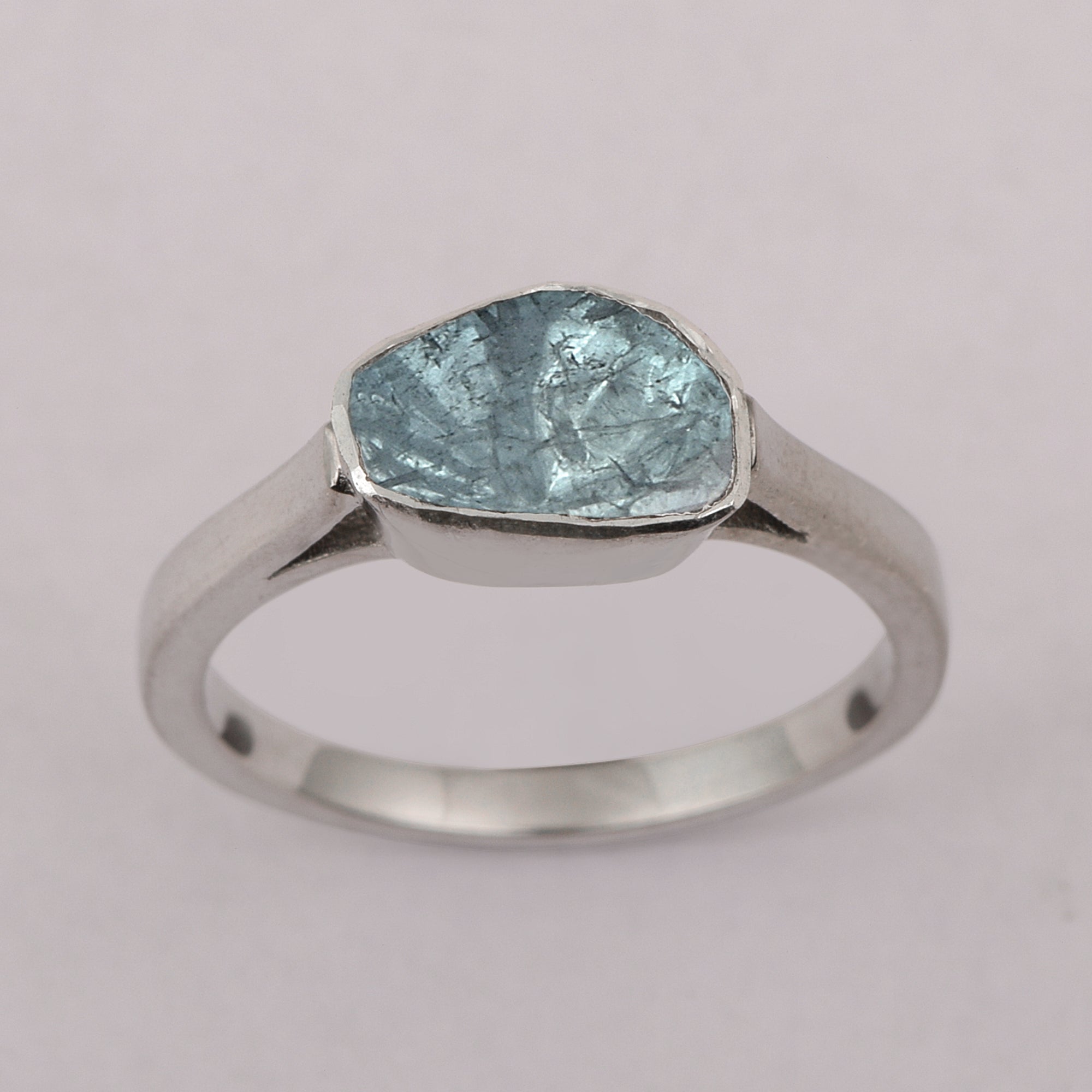 0.50 CTW Natural Blue Diamond Polki Solitaire Handmade Women Ring